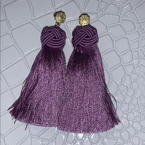 Purple Fantassel Earrings